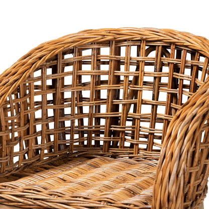 bali & pari - Mario Set of 2 Bar Stools in Natural Brown/Brown - Mario-Rattan-BS view 4