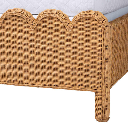 bali & pari - Maritza Queen Size Bed Frame in Light Honey - Maritza-Wood/Light Honey-Queen view 5