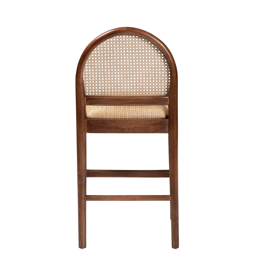 bali & pari - Maryland Counter Stool in Natural/Walnut Brown - Maryland-Wood/Rattan-CS view 4