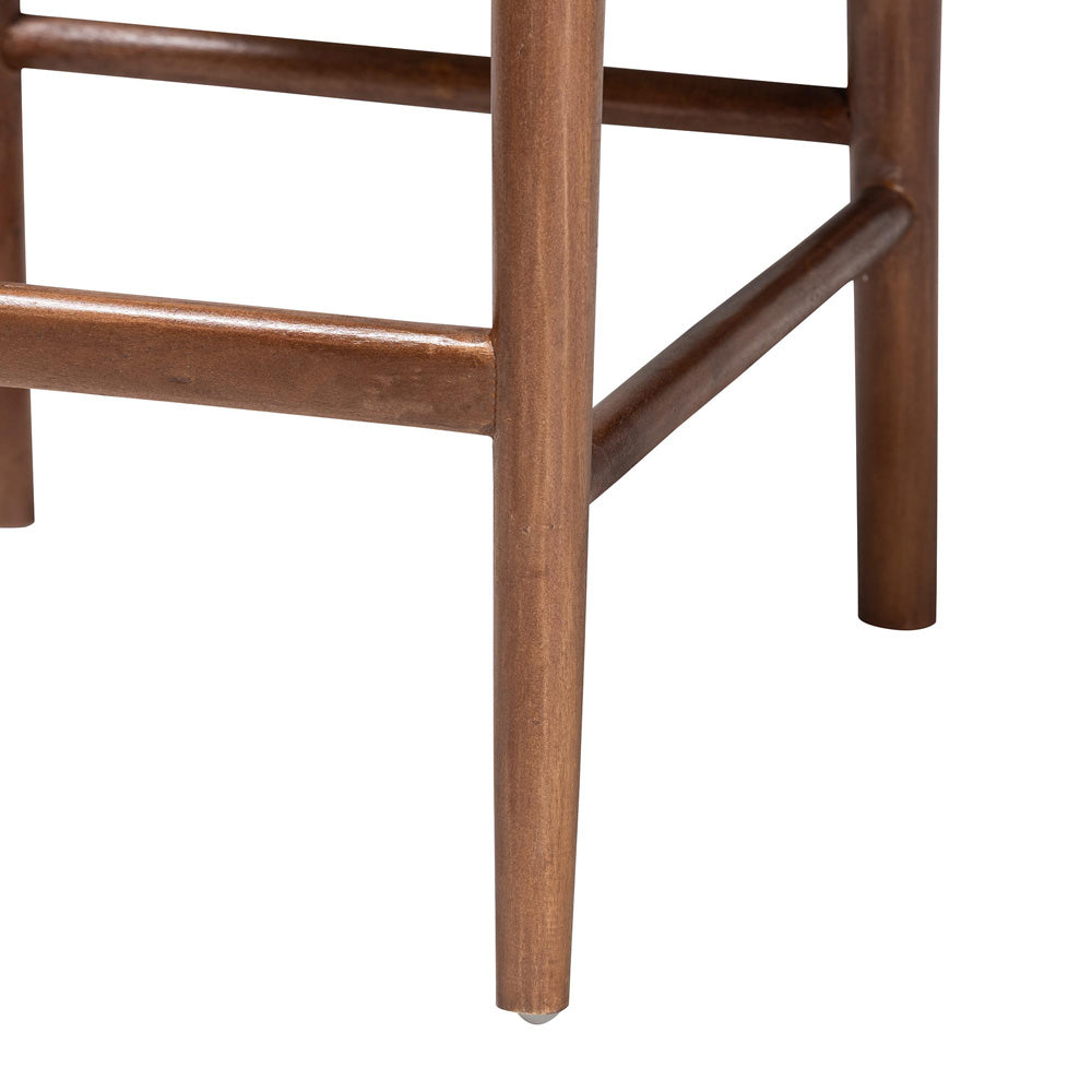 bali & pari - Maryland Counter Stool in Natural/Walnut Brown - Maryland-Wood/Rattan-CS view 6
