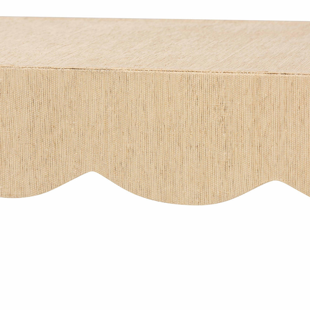 bali & pari  - Mason Coffee Table in Beige - Lucas-Faux Raffia-Coffee Table view 4