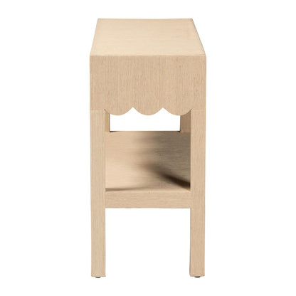 bali & pari  - Mason Console Table in Beige - Mason-Faux Raffia-Console Table view 3