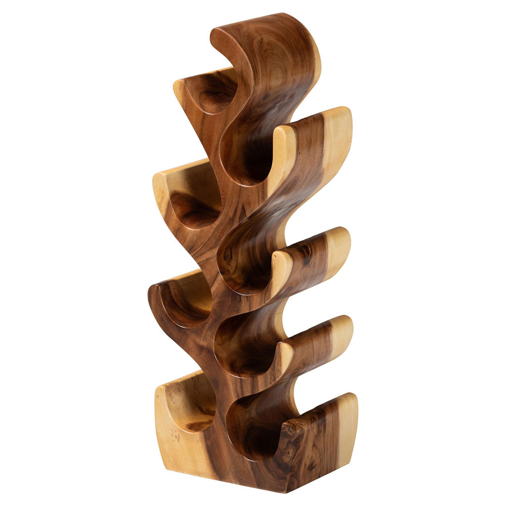 bali & pari - Matana Wine Rack in Natural - Suar WR 002-Natural/Wooden-Wine Rack view 1
