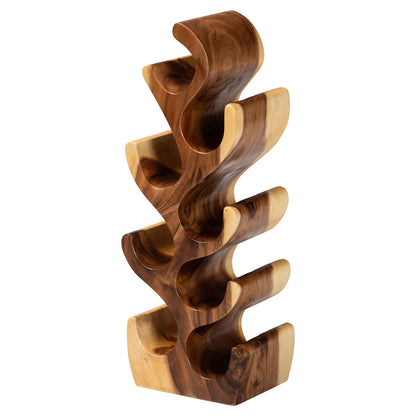 bali & pari - Matana Wine Rack in Natural - Suar WR 002-Natural/Wooden-Wine Rack view 1