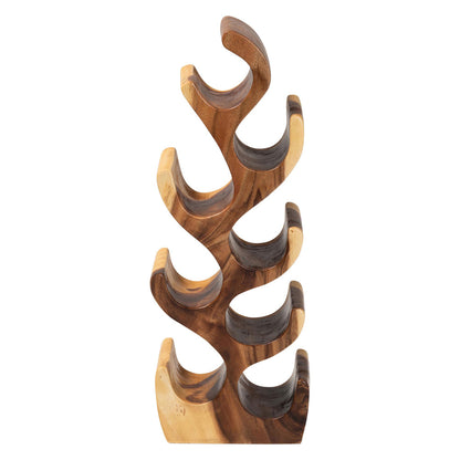 bali & pari - Matana Wine Rack in Natural - Suar WR 002-Natural/Wooden-Wine Rack view 2