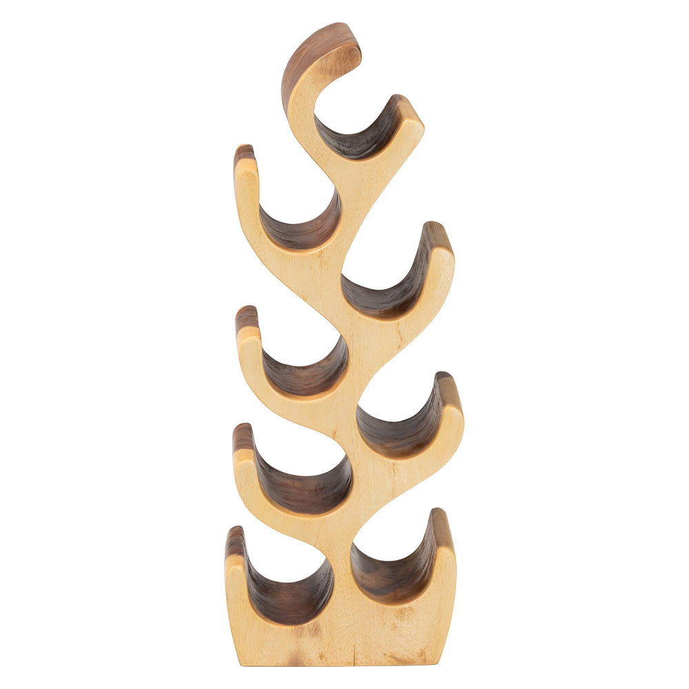 bali & pari - Matana Wine Rack in Natural - Suar WR 002-Natural/Wooden-Wine Rack view 4