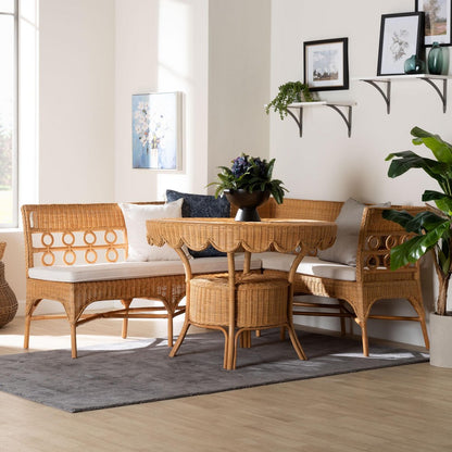 bali & pari - Matilde Dining Set in Light Honey - Matilde-3PC Dining Nook Set view 9