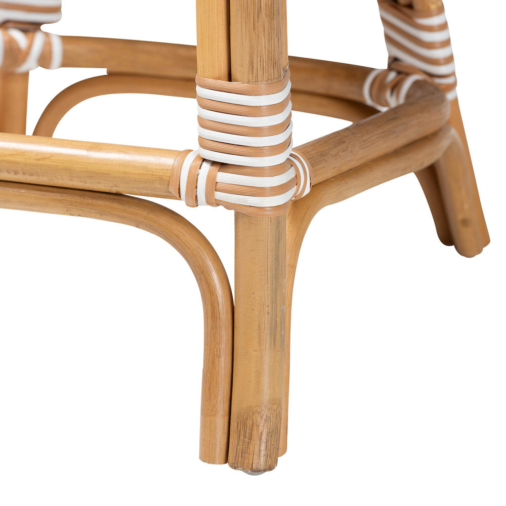 bali & pari - Mattie Counter Stool in Natural Brown/Beige/White - Mattie-Rattan-Beige/White-No Arm-CS view 6