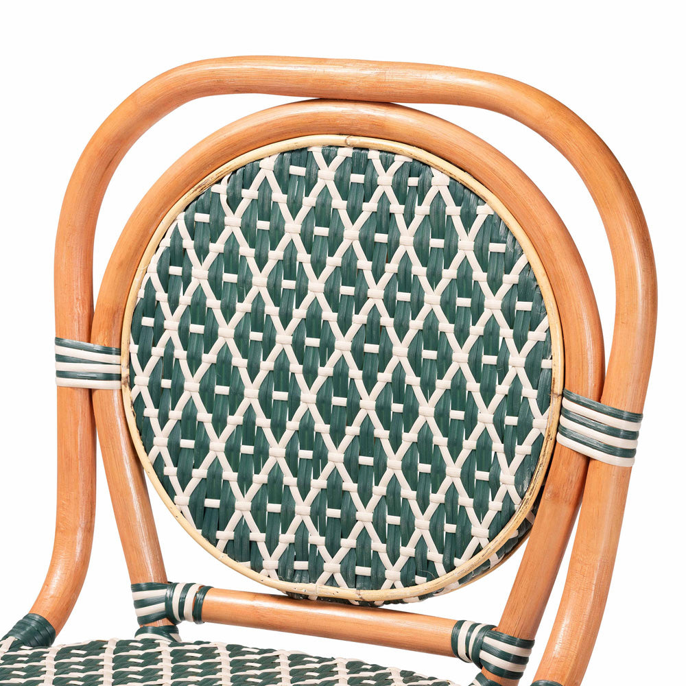 bali & pari - Mattie Counter Stool in Natural Brown/Green/White - Mattie-Rattan-Green/White-No Arm-CS view 5