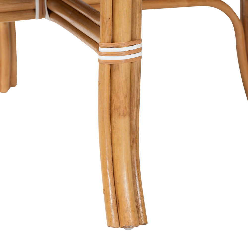 bali & pari - Mattie Dining Table in Natural Brown/Beige/White - Mattie-Rattan-Beige/White-DT view 3