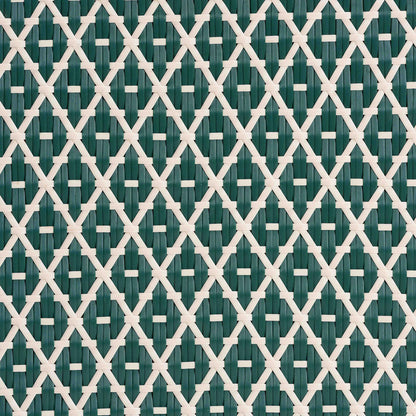 bali & pari - Mattie Dining Table in Natural Brown/Green/White - Mattie-Rattan-Green/White-DT view 5