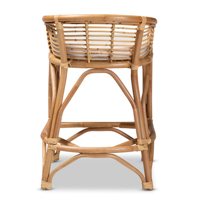 bali & pari - Maverick Counter Stool in White/Natural Brown - Maverick-Rattan-CS view 4