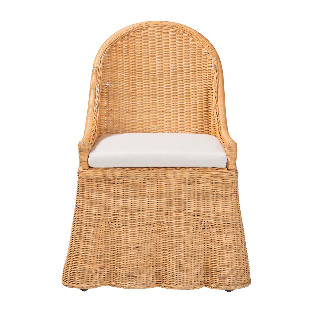 bali & pari  - Maya Dining Chair in Light Honey - Maya-Light Honey Rattan-Cushion-CC view 2