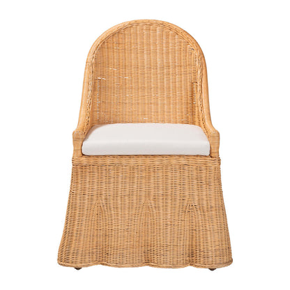 bali & pari  - Maya Dining Chair in Light Honey - Maya-Light Honey Rattan-Cushion-CC view 2