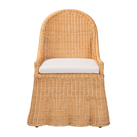 bali & pari  - Maya Dining Chair in Light Honey - Maya-Light Honey Rattan-Cushion-CC view 2