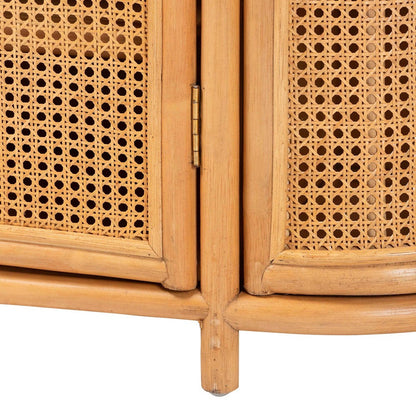bali & pari  - McKenna Sideboard in Light Honey/Gold - McKenna-Light Honey Rattan-Cabinet view 6