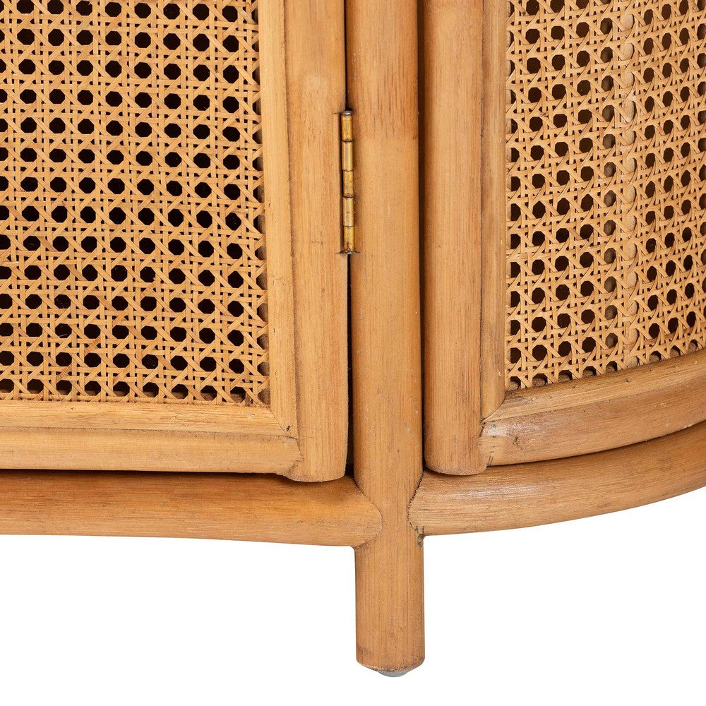bali & pari  - McKenna Storage Cabinet in Light Honey/Gold - Mave-Light Honey Rattan-Cabinet view 6