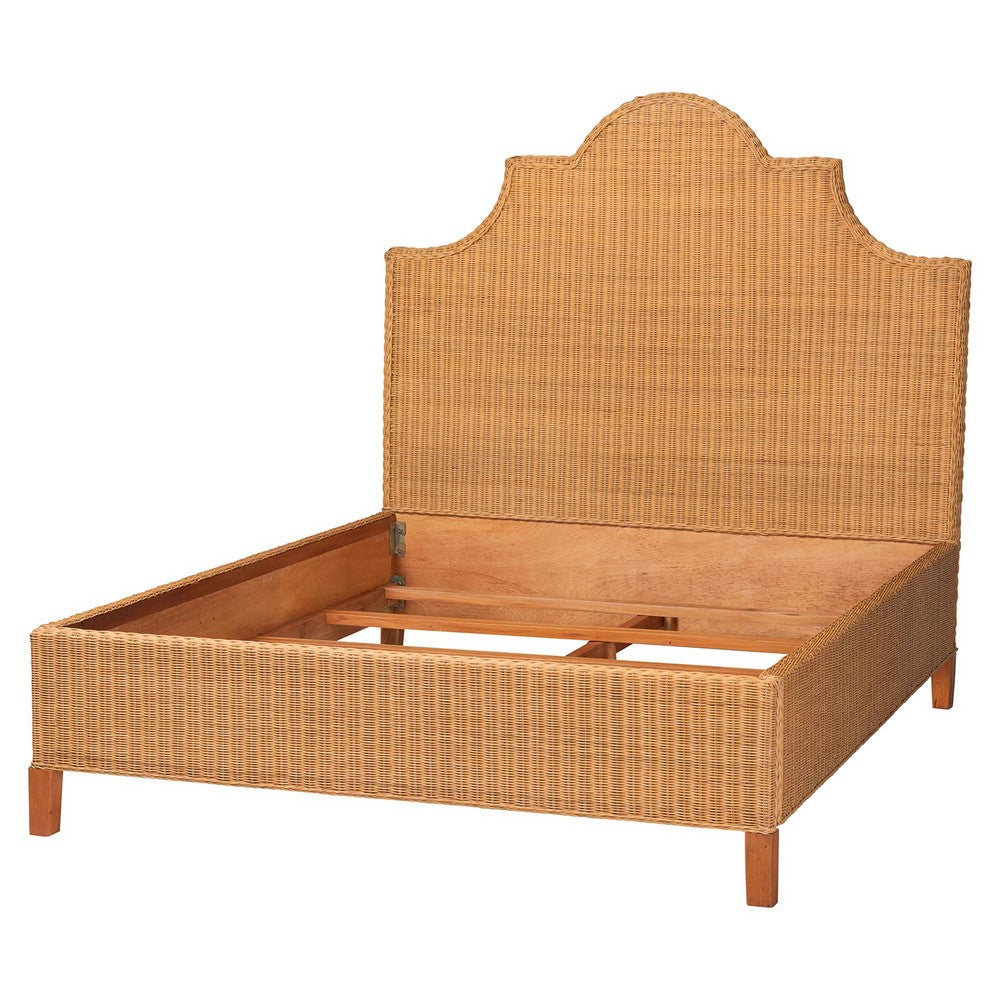 bali & pari  - Melanie King Size Bed in Light Honey - Melanie-Wood/Light Honey-King view 3