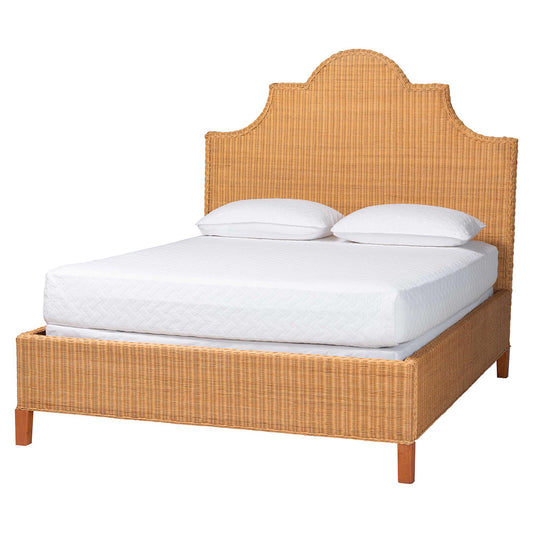bali & pari  - Melanie Queen Size Bed in Light Honey - Melanie-Wood/Light Honey-Queen view 1