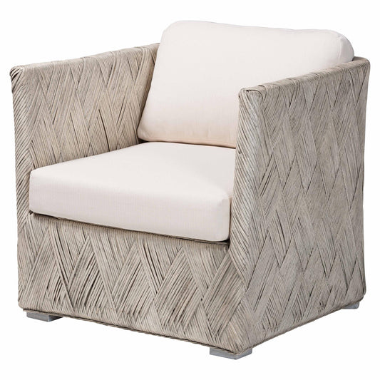 bali & pari - Melbourne Arm Chair in Whitewash - Melbourne-White Wash-Cushion-CC view 1
