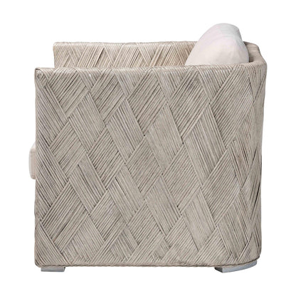 bali & pari - Melbourne Arm Chair in Whitewash - Melbourne-White Wash-Cushion-CC view 3