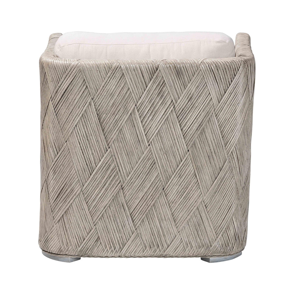 bali & pari - Melbourne Arm Chair in Whitewash - Melbourne-White Wash-Cushion-CC view 4
