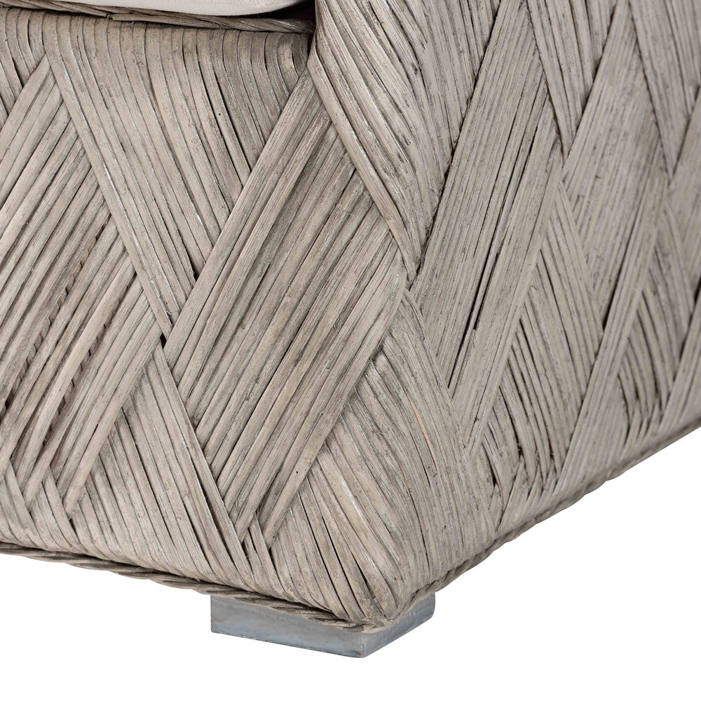bali & pari - Melbourne Arm Chair in Whitewash - Melbourne-White Wash-Cushion-CC view 6