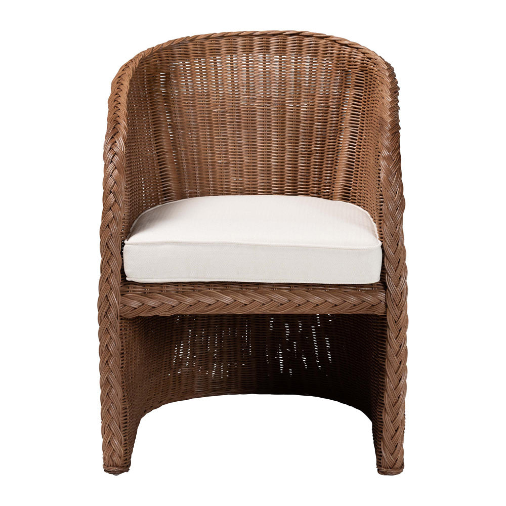 bali & pari - Memphis Arm Chair in Peanut Brown - Memphis-Peanut Brown/Rattan-CC view 2