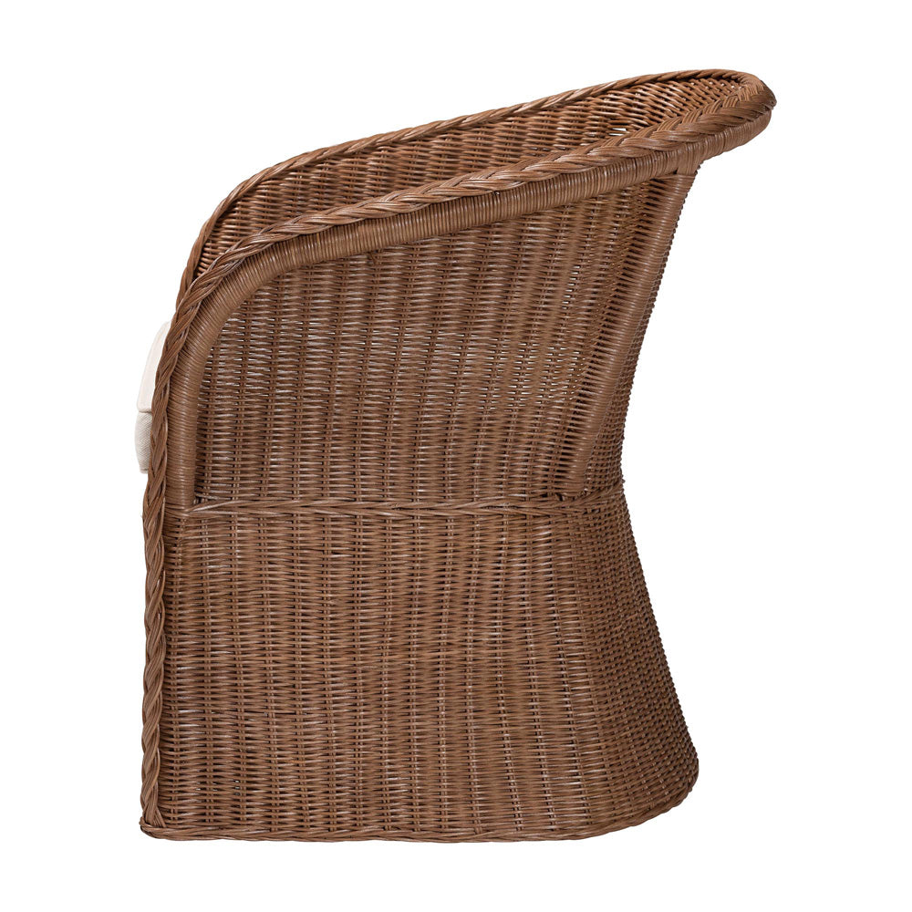 bali & pari - Memphis Arm Chair in Peanut Brown - Memphis-Peanut Brown/Rattan-CC view 3
