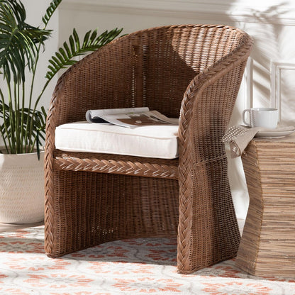 bali & pari - Memphis Arm Chair in Peanut Brown - Memphis-Peanut Brown/Rattan-CC view 7