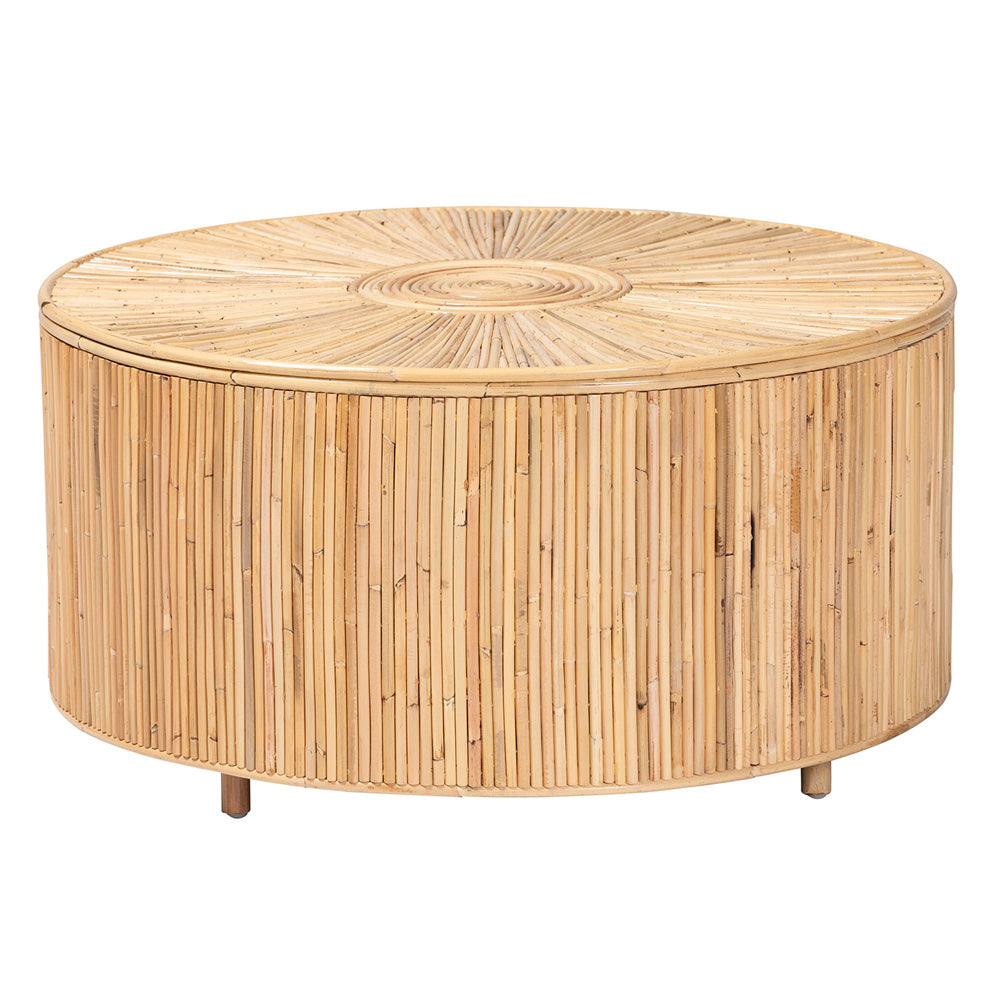 bali & pari - Miami Coffee Table in Light Honey - Miami-Natural Rattan-CT view 1