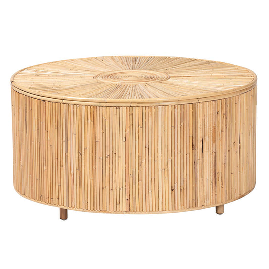 bali & pari - Miami Coffee Table in Light Honey - Miami-Natural Rattan-CT view 1