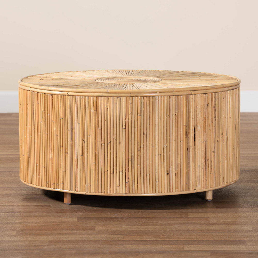 bali & pari - Miami Coffee Table in Light Honey - Miami-Natural Rattan-CT view 6