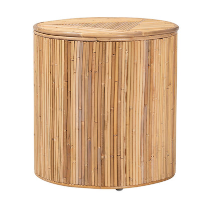bali & pari - Milagra End Table in Light honey - Misisipi-Natural Rattan-ET view 1