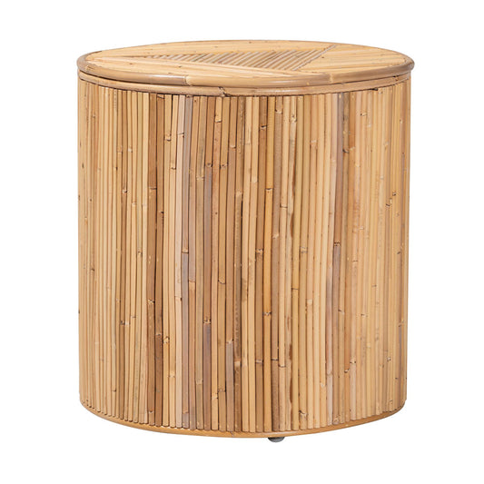 bali & pari - Milagra End Table in Light honey - Misisipi-Natural Rattan-ET view 1