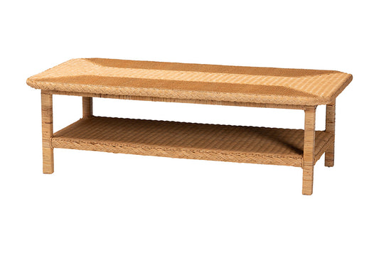 bali & pari - Minahasa Coffee Table - MINAHASA-Light Honey Rattan-Coffee Table view 1