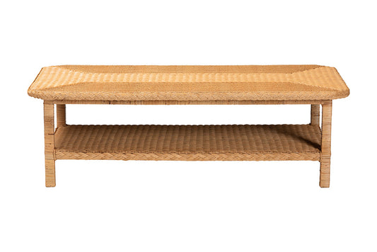bali & pari - Minahasa Coffee Table - MINAHASA-Light Honey Rattan-Coffee Table view 2