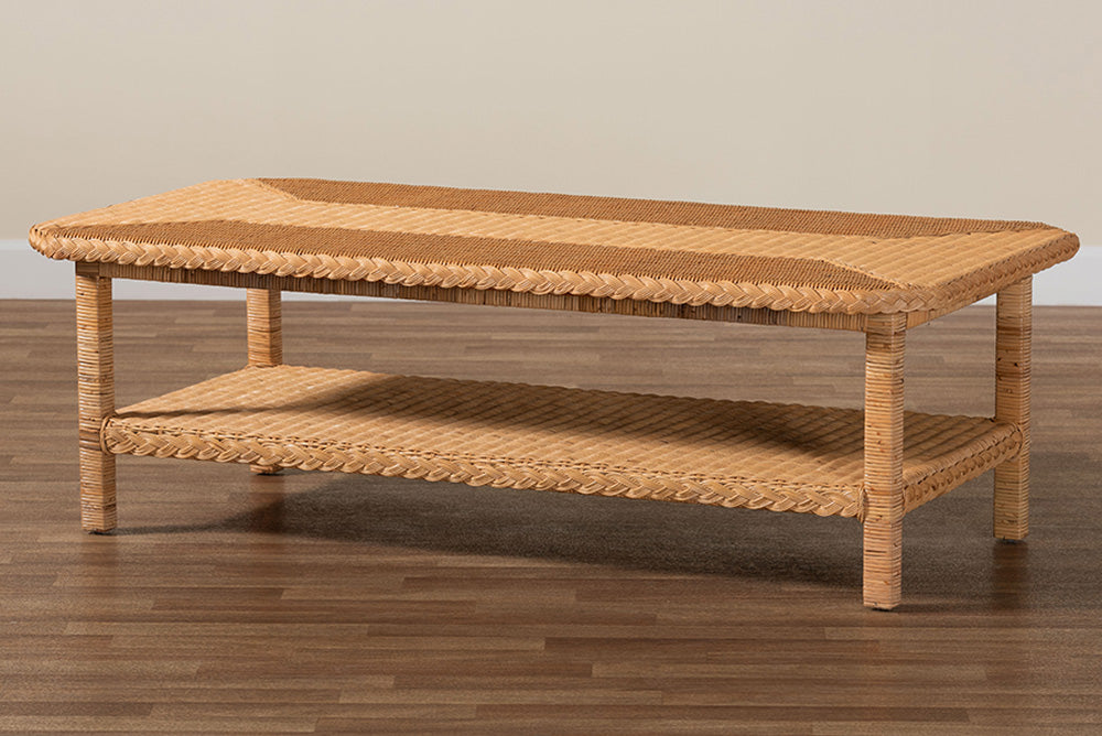 bali & pari - Minahasa Coffee Table - MINAHASA-Light Honey Rattan-Coffee Table view 7
