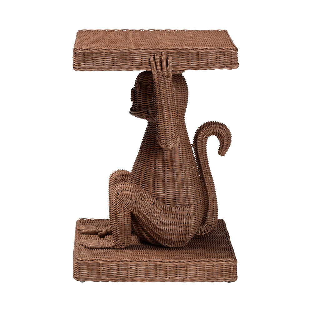bali & pari - Miyoco End Table in Light Brown - Monkey-Light Brown/Rattan-ET view 3
