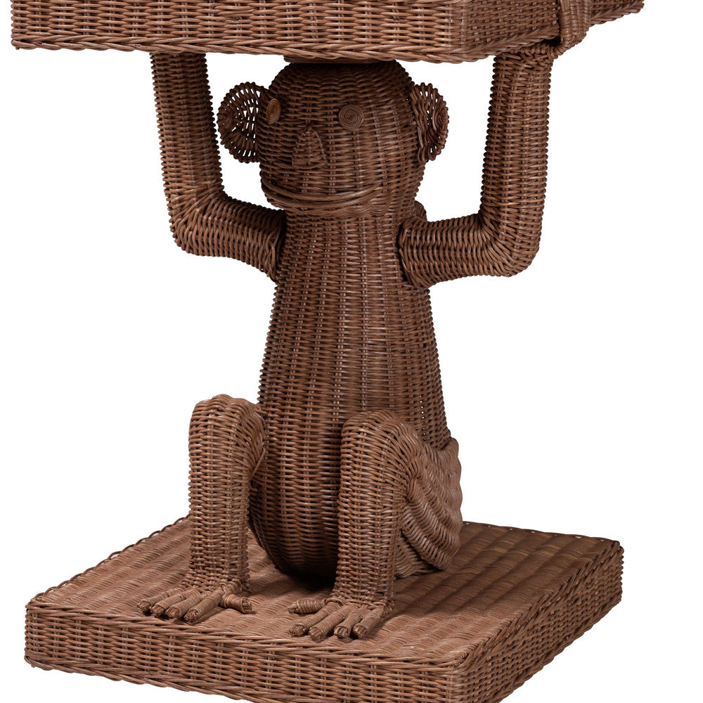 bali & pari - Miyoco End Table in Light Brown - Monkey-Light Brown/Rattan-ET view 5