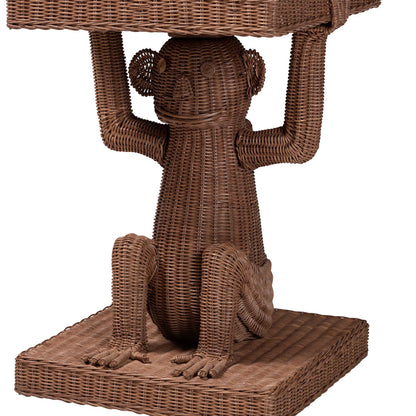 bali & pari - Miyoco End Table in Light Brown - Monkey-Light Brown/Rattan-ET view 5