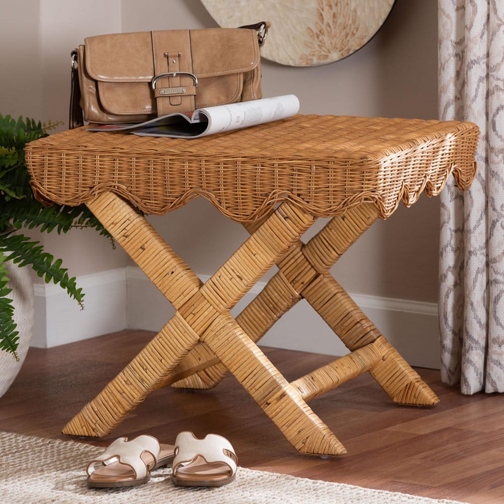 bali & pari - Modesta Bench in Light Honey - DC9050 Mod-Natural Rattan-Bench view 6