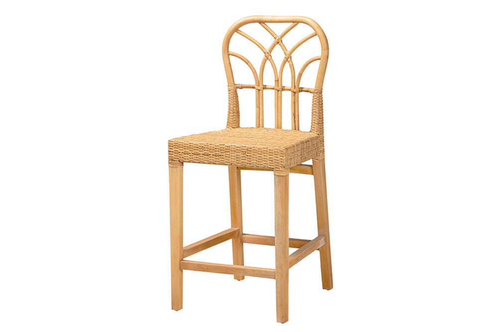 bali & pari  - Monaco Counter Stool - Monaco-Rattan-CC view 1