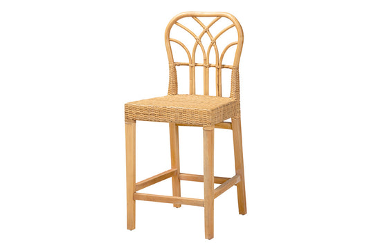 bali & pari  - Monaco Counter Stool - Monaco-Rattan-CC view 1