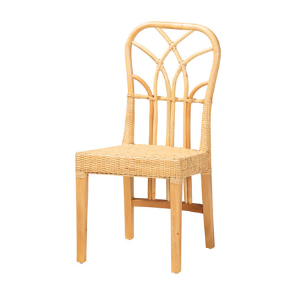 bali & pari - Monaco Dining Chair in Natural Brown/Oak Brown - Monaco-Rattan-DC view 1