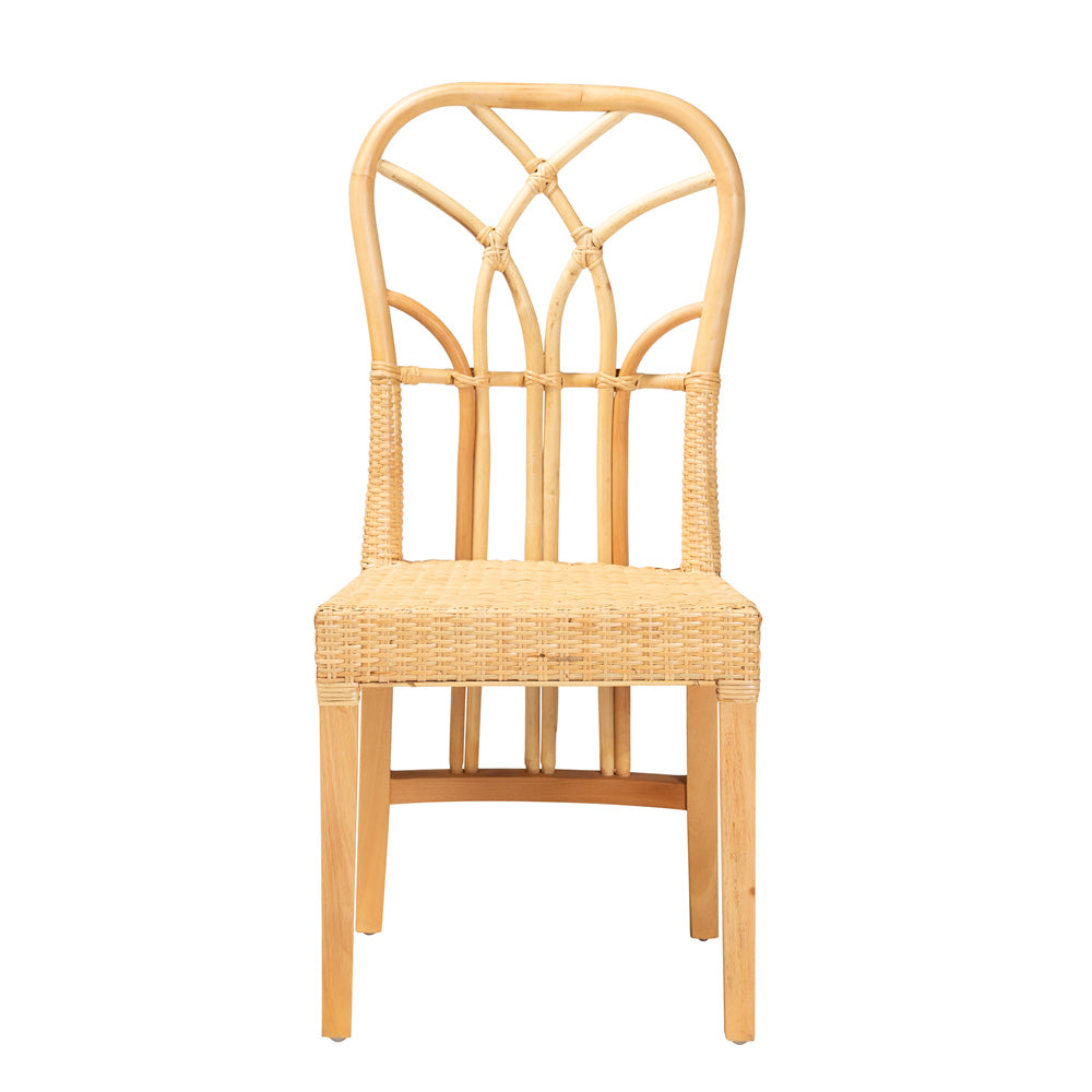 bali & pari - Monaco Dining Chair in Natural Brown/Oak Brown - Monaco-Rattan-DC view 2