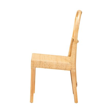 bali & pari - Monaco Dining Chair in Natural Brown/Oak Brown - Monaco-Rattan-DC view 3