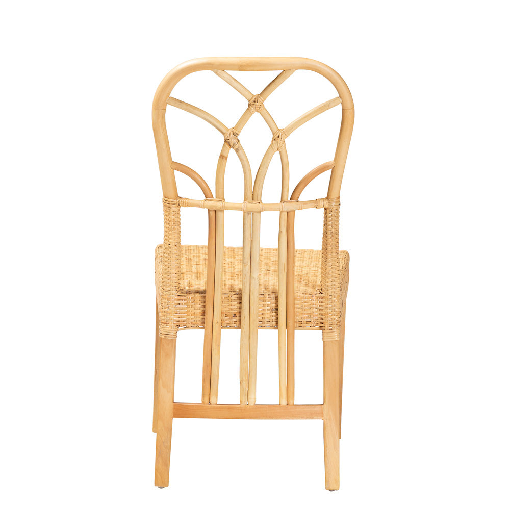 bali & pari - Monaco Dining Chair in Natural Brown/Oak Brown - Monaco-Rattan-DC view 4