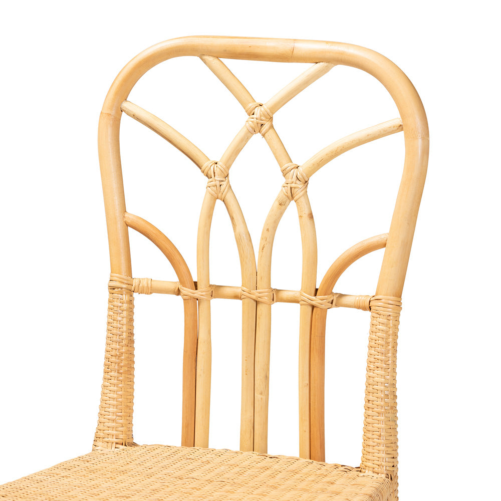 bali & pari - Monaco Dining Chair in Natural Brown/Oak Brown - Monaco-Rattan-DC view 5