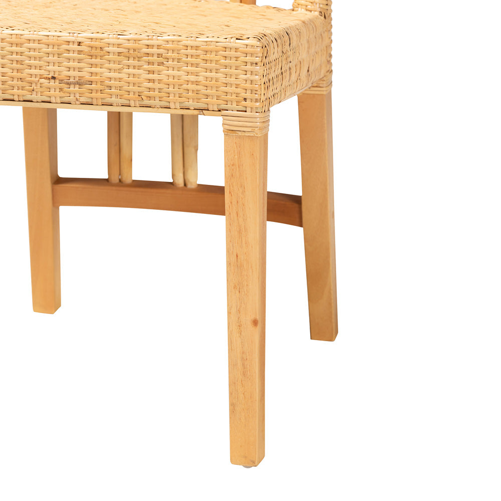 bali & pari - Monaco Dining Chair in Natural Brown/Oak Brown - Monaco-Rattan-DC view 6